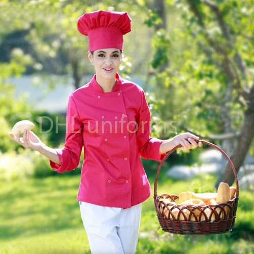 Áo bếp màu hồng